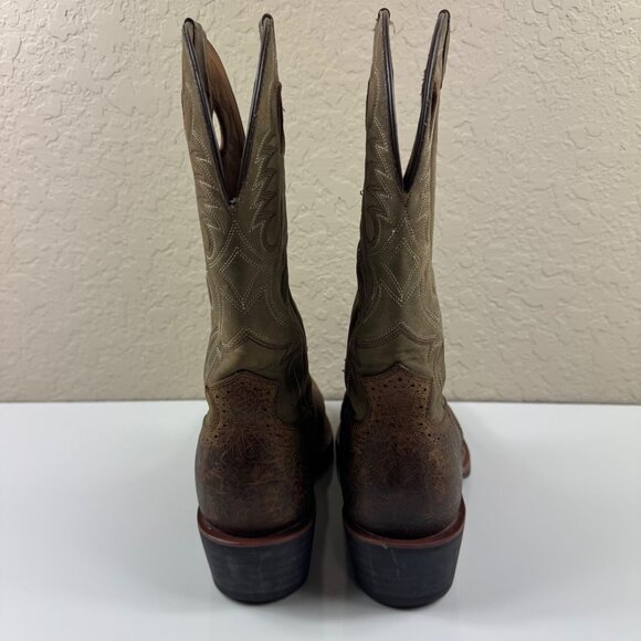 Ariat Mens 11 D Boots Heritage Roughstock Two Tone Western Cowboy Leather Ranch - Picture 2 of 15